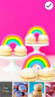 French Colorful Macarons Cake Pin Lock Affiche