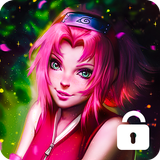 Sakura Haruno Anime Lock Screen Password Security icône