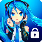 Hatsune Miku Lock Screen Anime  Passcode Pin icône