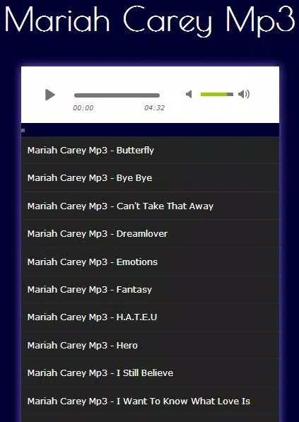 All Song Collection Mariah Carey Popular Mp3 APK voor Android Download