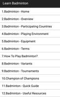Learn Badminton Full Plakat