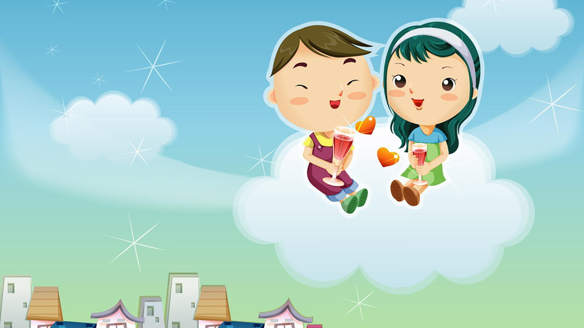 62+ Romantic Wallpaper In Cartoon Gratis Terbaru