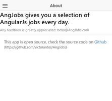 AngJobs - angularJs jobs captura de pantalla 1