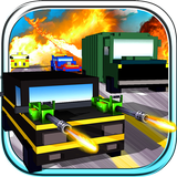 Blocky Road Blaster - Gun Race أيقونة