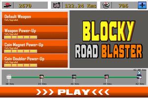 Blocky Road Blaster - Gun Race screenshot 3