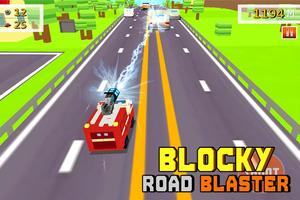 Blocky Road Blaster - Gun Race Poster