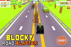 Blocky Road Blaster - Gun Race screenshot 1