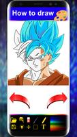 How to Draw : Dragon Ball Super Saiyan step by stp Affiche