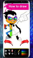 How to Draw Teen Titans Step by Step Affiche