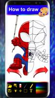 Drawing Super Hero Step by Step Affiche