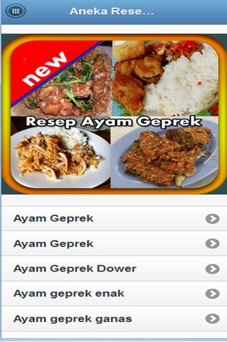 Aneka Resep Ayam Geprek For Android Apk Download