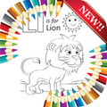 Animal Alphabet Coloring Game