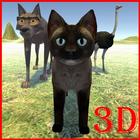 Animated 3d pets for kids أيقونة