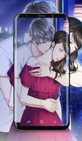 Anime Couple Kissing Wallpaper 포스터
