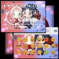 Anime Chibi Keyboard Theme Android Affiche