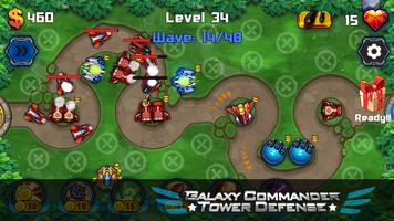 Galaxy Commander Tower defense imagem de tela 1