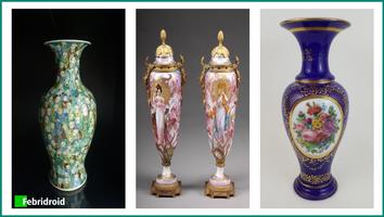 Vases en porcelaine antiques Affiche