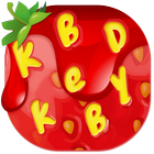 Erdbeerthema Emoji Tastatur Design Zeichen