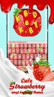Cute Strawberry Emoji Keyboard Themes screenshot 3