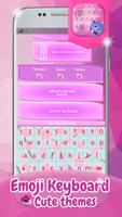 Handy Tastatur mit Emojis - Süße Hintergründe Plakat