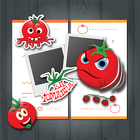 La Tomatina Festival E-cards Zeichen