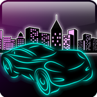 Car Racing Game 2017 Neon Glow ไอคอน