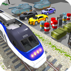 simulador de conducción de tren de transformación icono