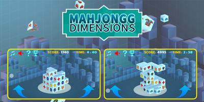 Mahjong 3D Cube Deluxe Game poster