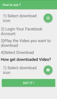 Video Downloader for Facebook capture d'écran 1