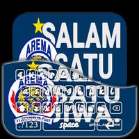 Arema Malang Keyboard Theme تصوير الشاشة 3