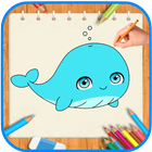 How To Draw Cute Dolphin Step  By Step icono