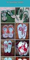 Art Drawing on Sandals Affiche