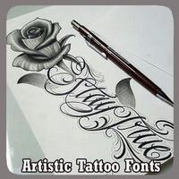Artistic Tattoo Fonts Affiche