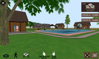 3D Cottage Housing Affiche