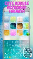 Water Bubble Keyboard Affiche