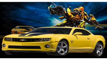 Bumble bee robot of yellow car wallpaper 截圖 1