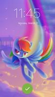 Rainbow Dash Little Pony Princess Screen Lock Affiche