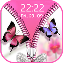 Butterfly Zipper Lock Screen APK