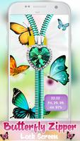 Butterfly Zipper Lock Screen 스크린샷 3