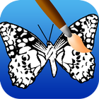 butterfly coloring pages game icon