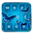 ikon Kupu-kupu Imut Emoji Keyboard Tema
