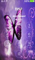 Butterfly password Lock Screen Affiche