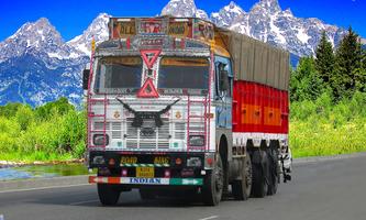 Camiones de carga india domesticados: camión indio Poster