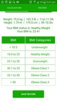 BMI Calculator Weight Tracker capture d'écran 1