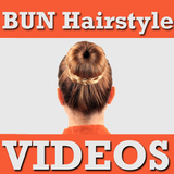 BUN Hairstyles Step VIDEOs icône