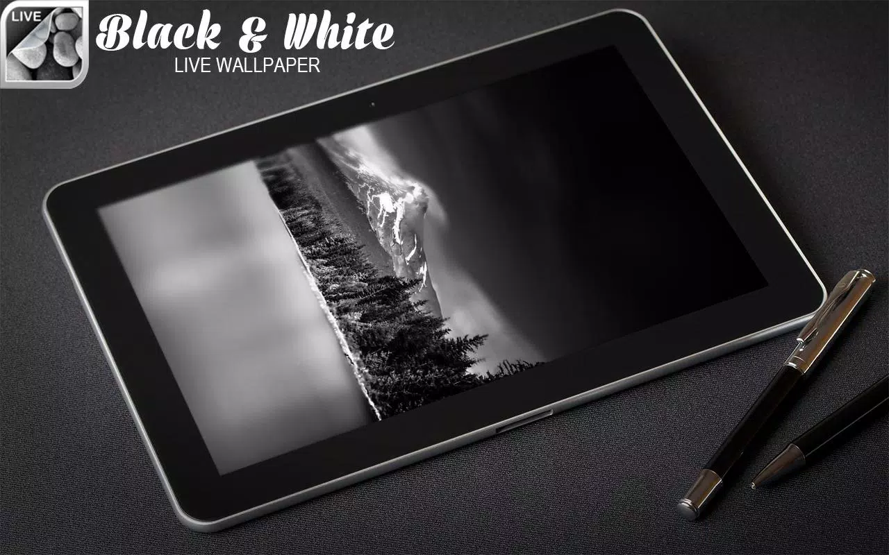 Android 用の 黒と白のライブ壁紙 Apk をダウンロード