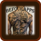 Conceptions arrière de tatouage icône
