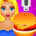 burger maker cooking game free icône
