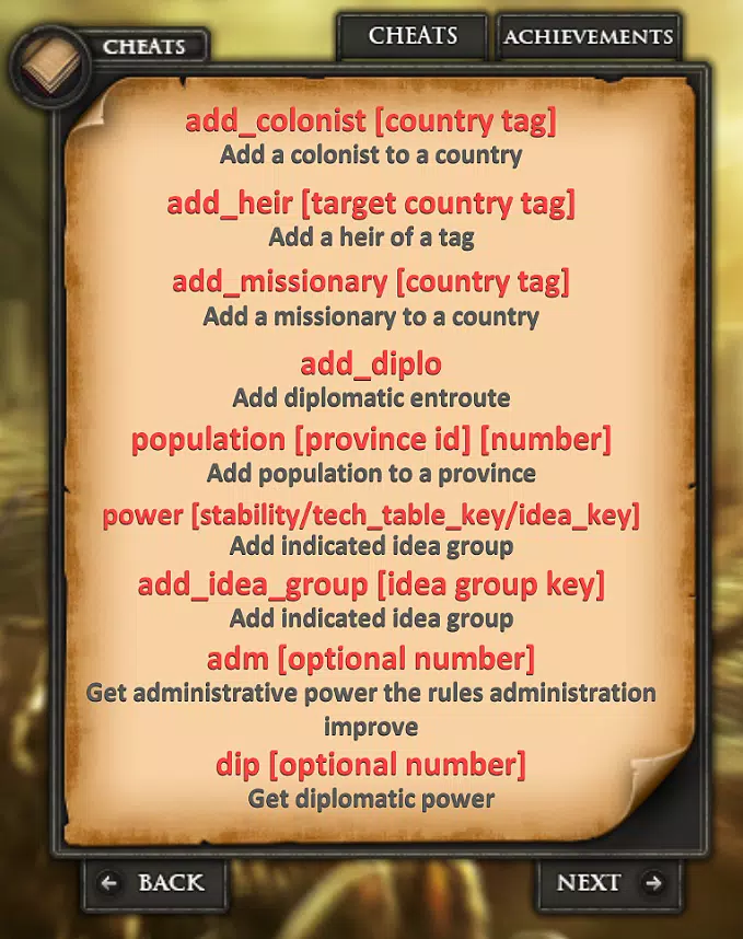 Cheats Europa Universalis 4 APK for Android Download