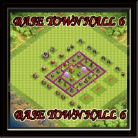 Town Hall 6 Base Layout Affiche
